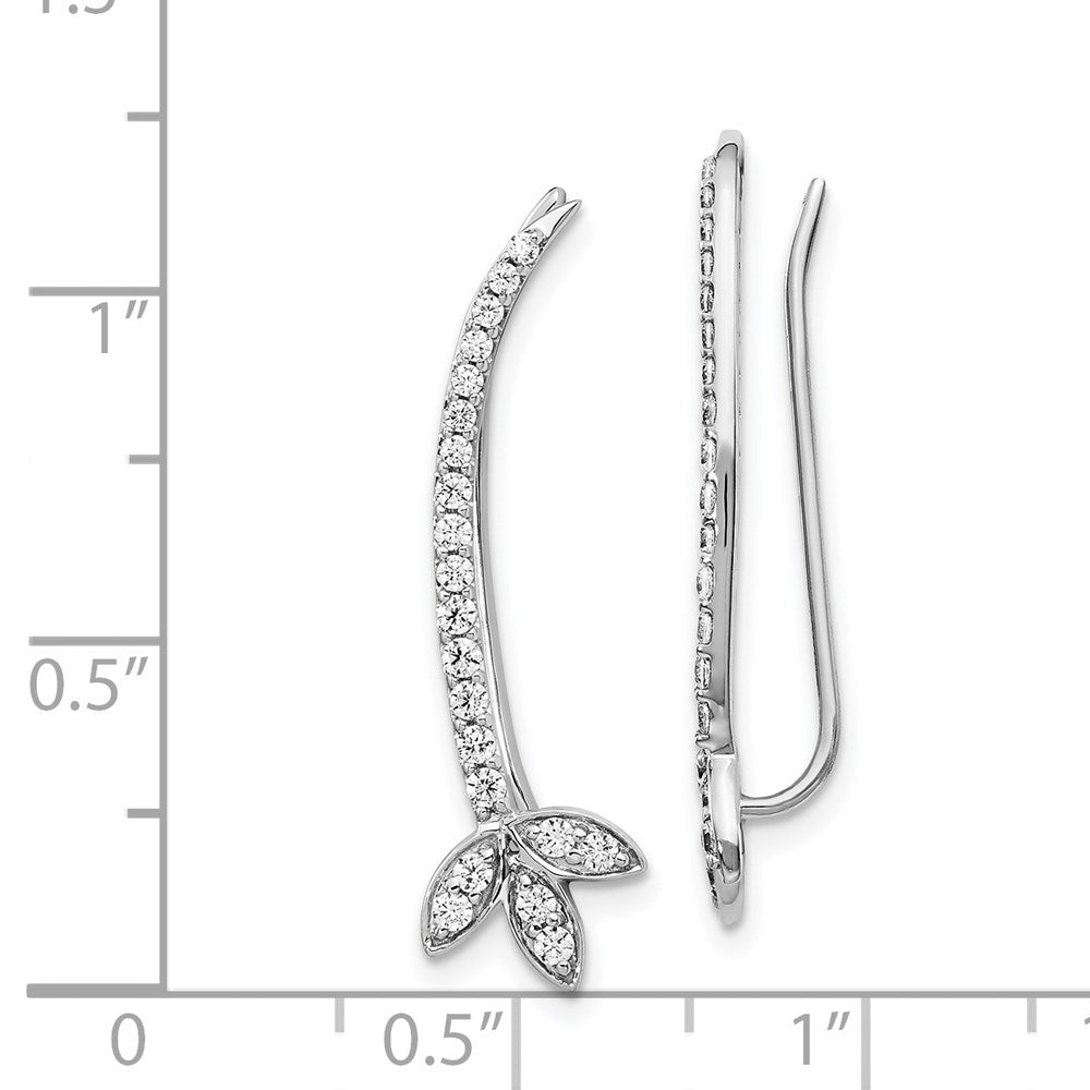 14k White Gold Real Diamond Earrings