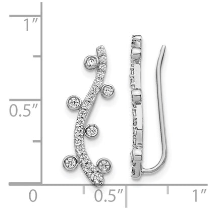 14k White Gold Real Diamond Earrings
