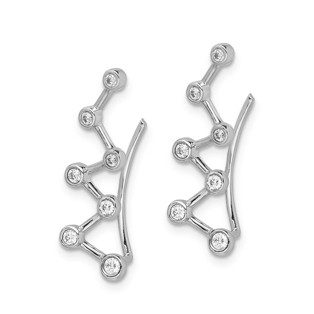 14k White Gold Real Diamond Earrings