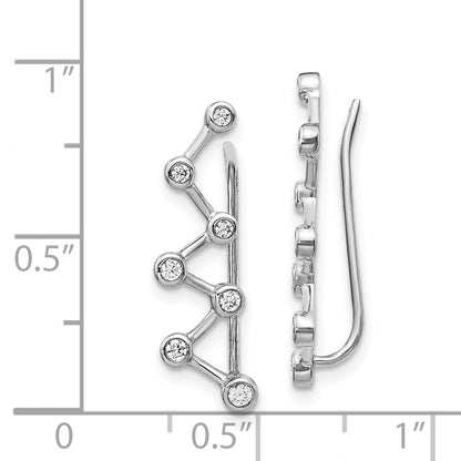14k White Gold Real Diamond Earrings