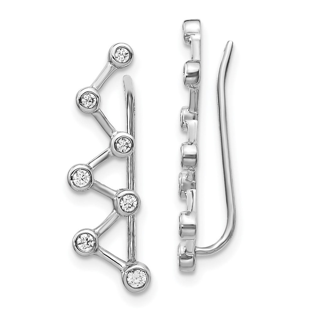 14k White Gold Real Diamond Earrings