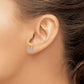 14k White Gold Real Diamond Initial M Earrings EM4169M-015-WA