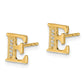 14k Yellow Gold Real Diamond Initial E Earrings EM4170E-003-YA