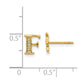 14k Yellow Gold Real Diamond Initial F Earrings EM4170F-003-YA
