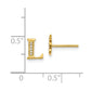 14k Yellow Gold Real Diamond Initial L Earrings EM4170L-003-YA