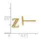 14k Yellow Gold Real Diamond Initial Z Earrings EM4170Z-004-YA