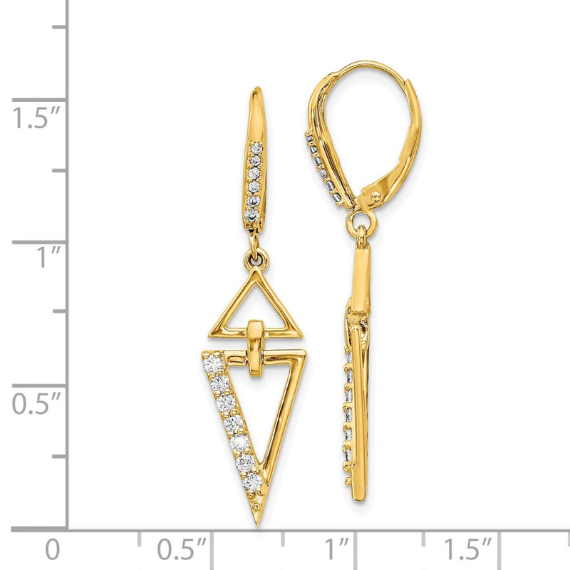 14k Yellow Gold Real Diamond Earrings