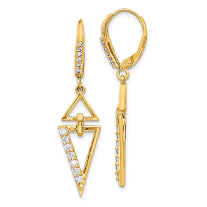 14k Yellow Gold Real Diamond Earrings