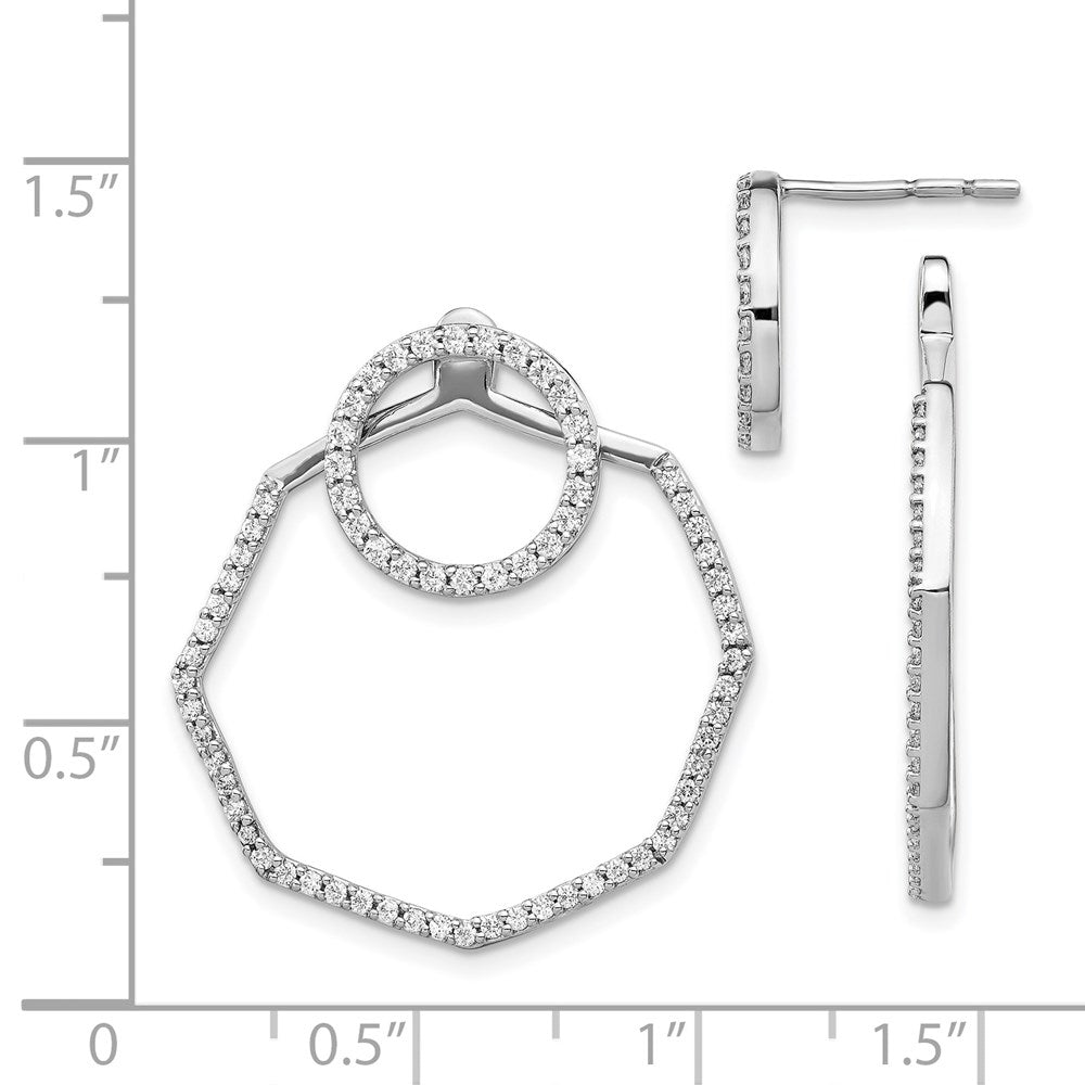 14k White Gold Real Diamond Earrings