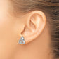 14k White Gold Celtic Knot Real Diamond Earrings EM4185-045-WA