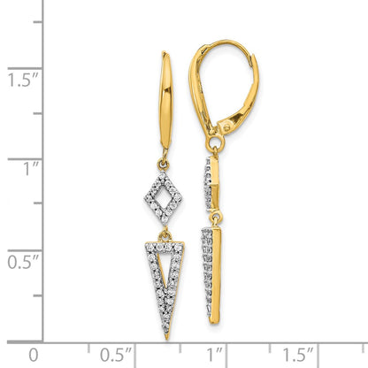 14k Yellow Gold Real Diamond Earrings