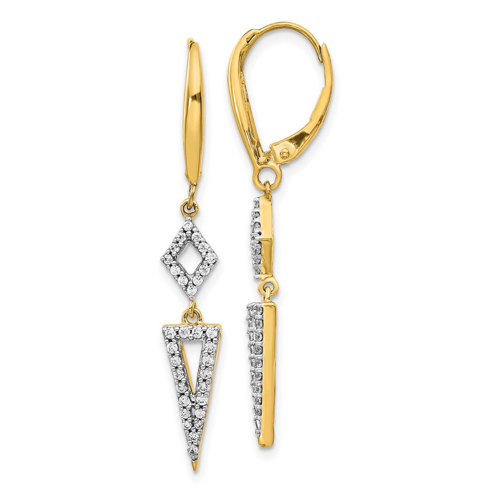 14k Yellow Gold Real Diamond Earrings