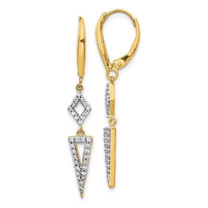14k Yellow Gold Real Diamond Earrings