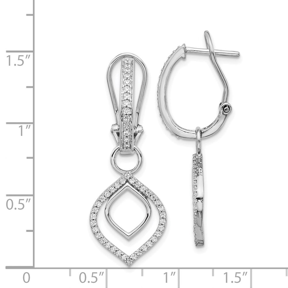 14k White Gold Real Diamond Earrings