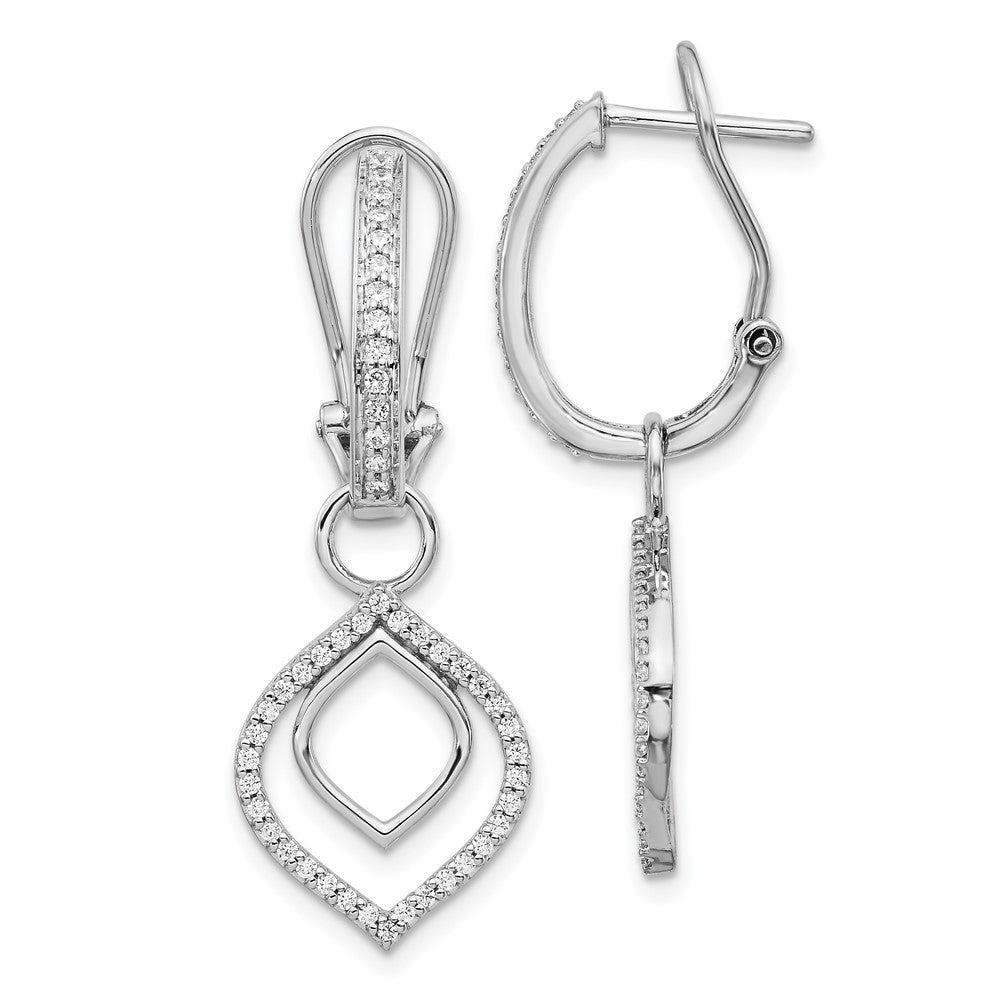 14k White Gold Real Diamond Earrings