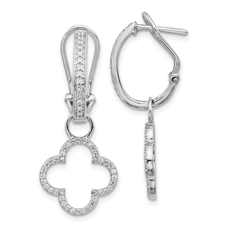 14k White Gold Real Diamond Earrings