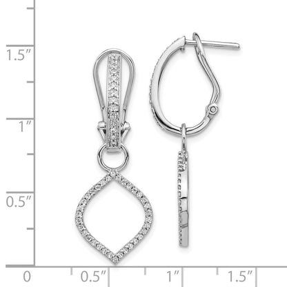 14k White Gold Real Diamond Earrings