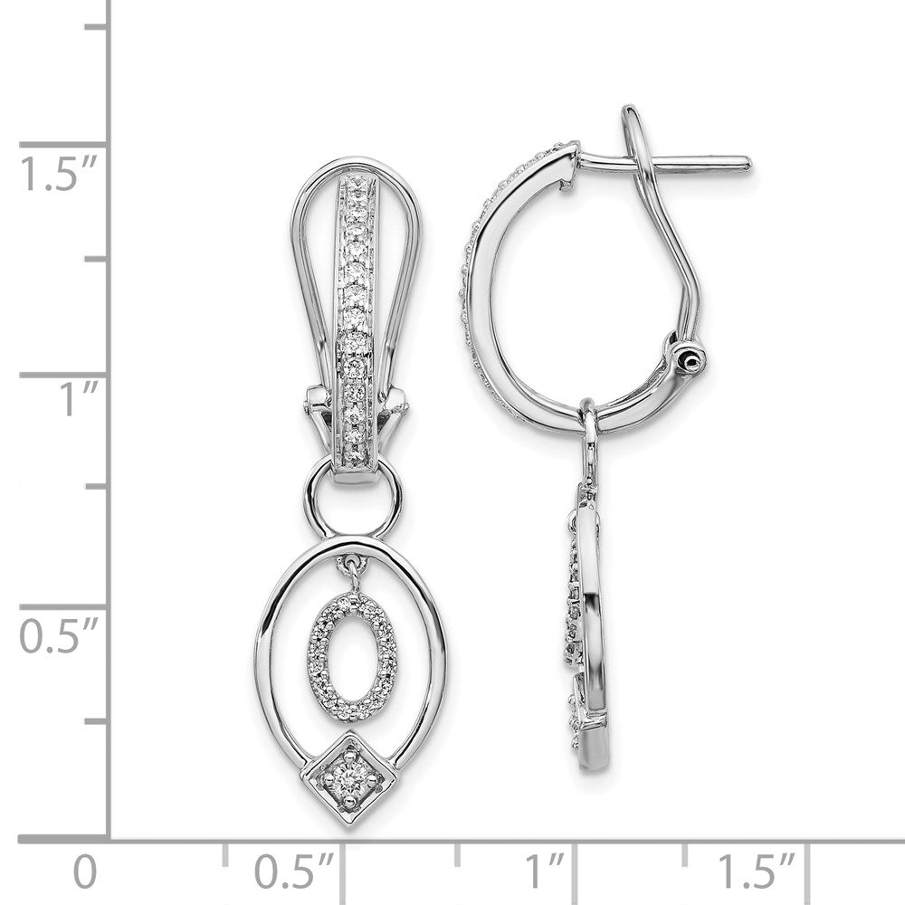 14k White Gold Real Diamond Earrings