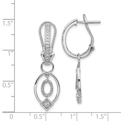 14k White Gold Real Diamond Earrings