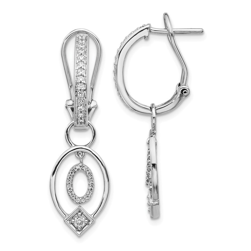 14k White Gold Real Diamond Earrings