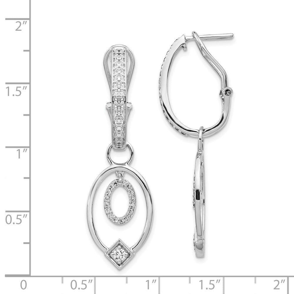 14k White Gold Real Diamond Earrings