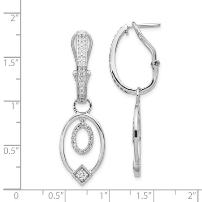 14k White Gold Real Diamond Earrings