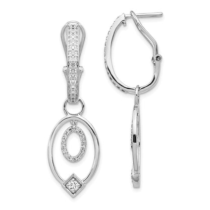 14k White Gold Real Diamond Earrings