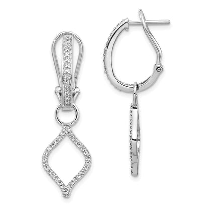 14k White Gold Real Diamond Earrings