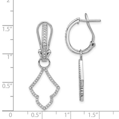 14k White Gold Real Diamond Earrings