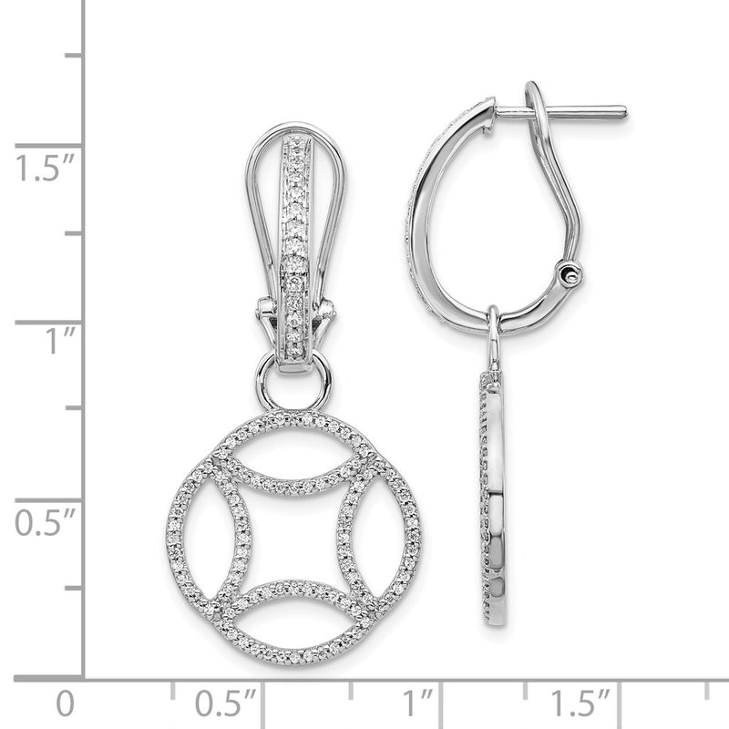 14k White Gold Real Diamond Earrings