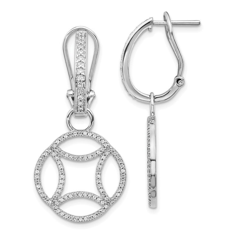 14k White Gold Real Diamond Earrings