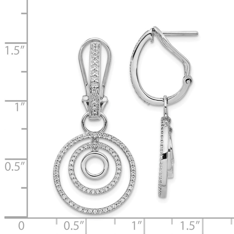 14k White Gold Real Diamond Earrings