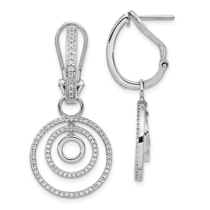 14k White Gold Real Diamond Earrings
