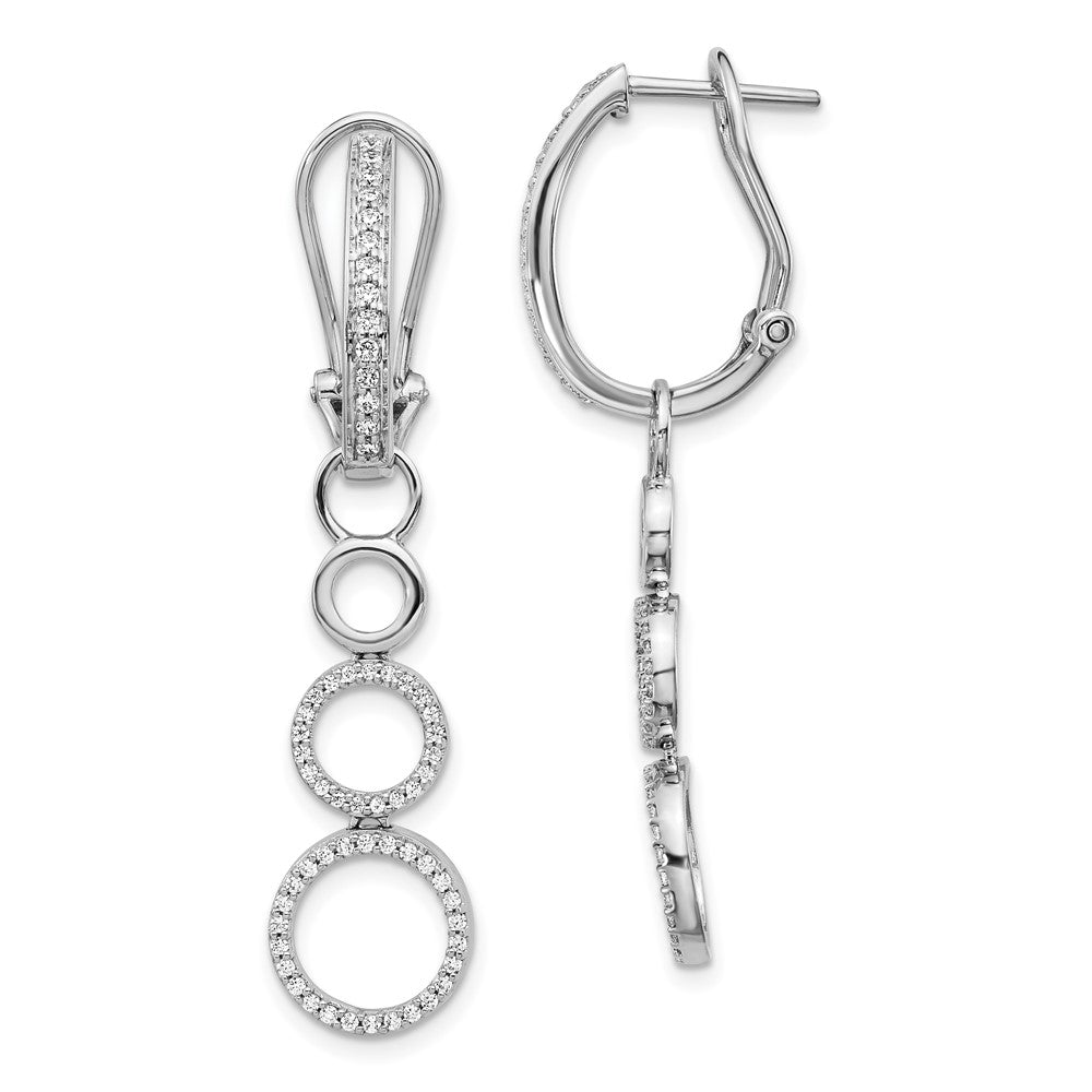 14k White Gold Real Diamond Earrings