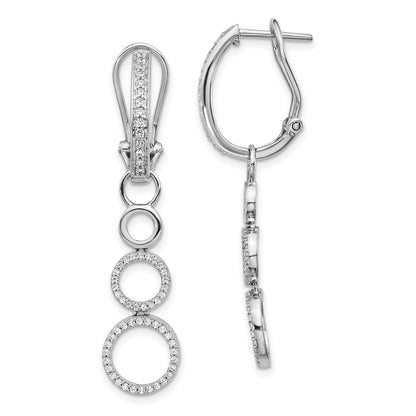 14k White Gold Real Diamond Earrings