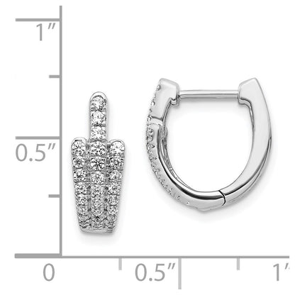14k White Gold Real Diamond Earrings