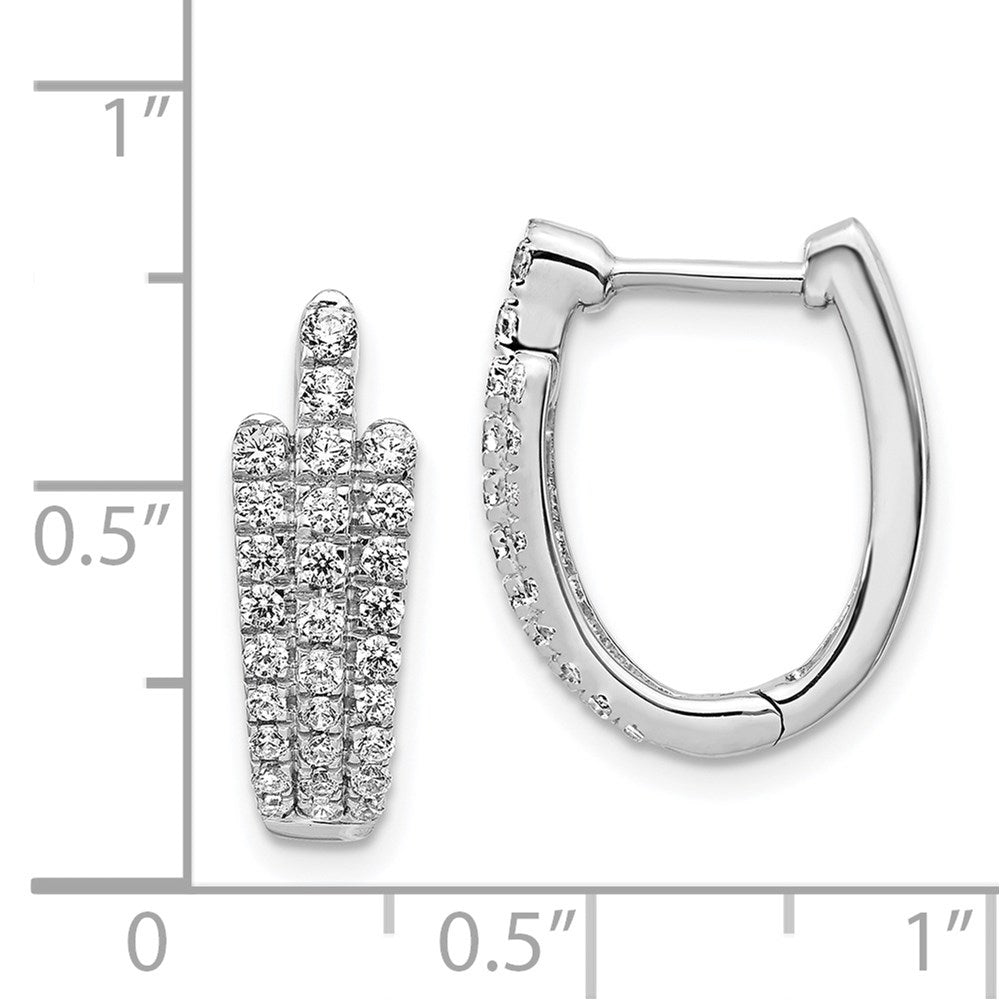 14k White Gold Real Diamond Earrings