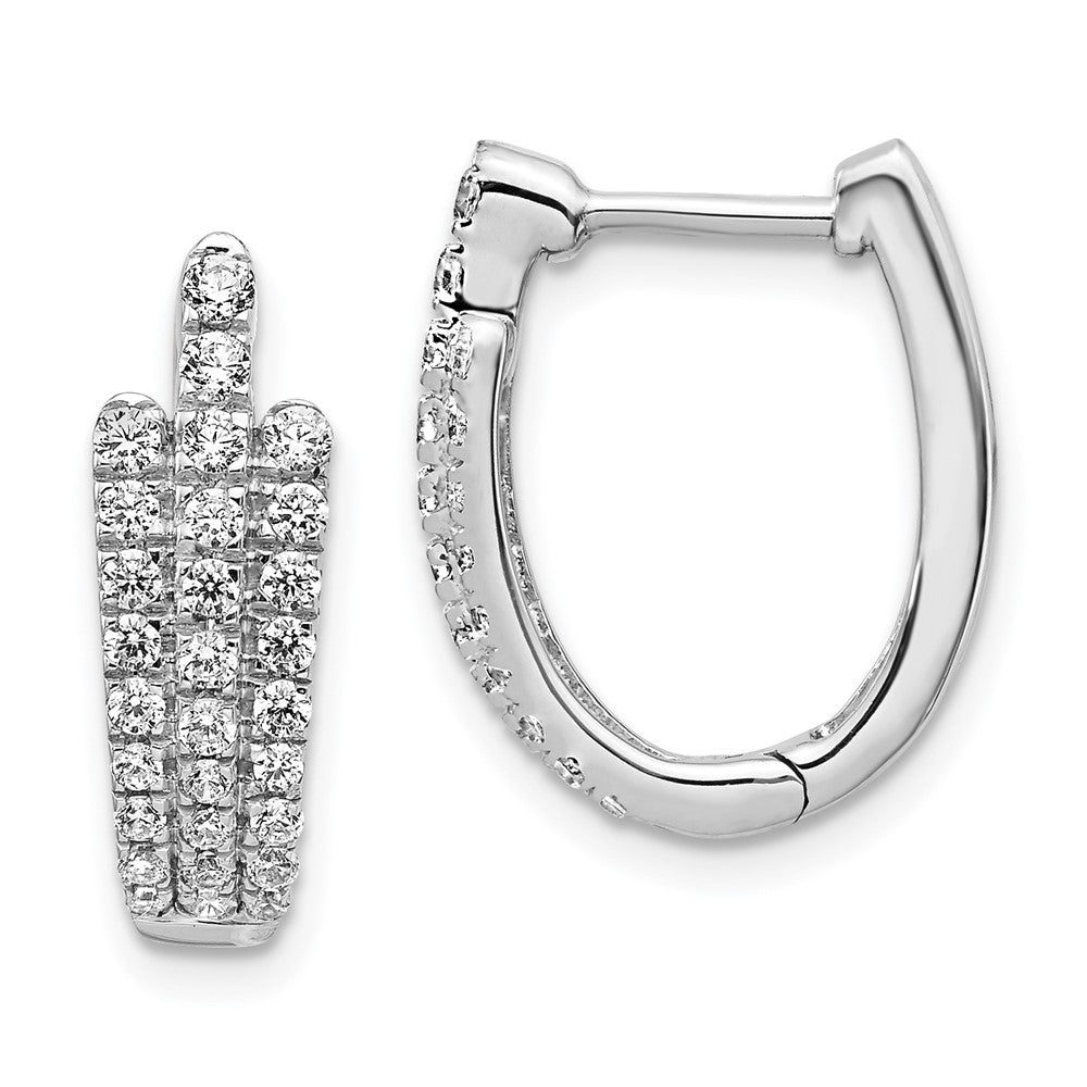 14k White Gold Real Diamond Earrings