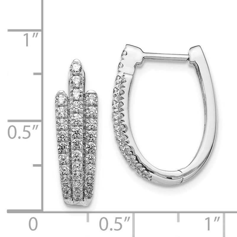 14k White Gold Real Diamond Earrings