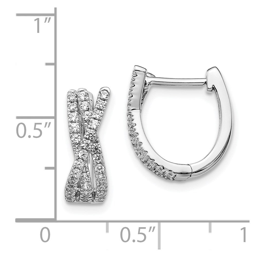 14k White Gold Real Diamond Earrings