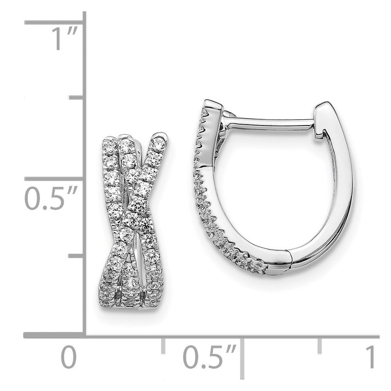 14k White Gold Real Diamond Earrings