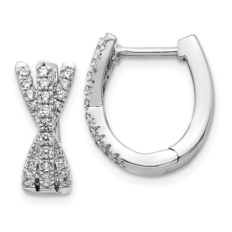 14k White Gold Real Diamond Earrings