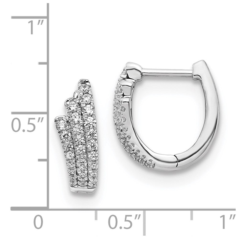 14k White Gold Real Diamond Earrings