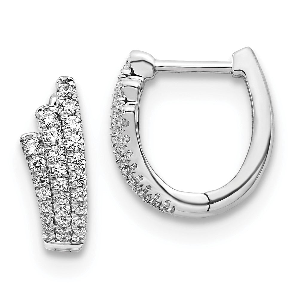 14k White Gold Real Diamond Earrings