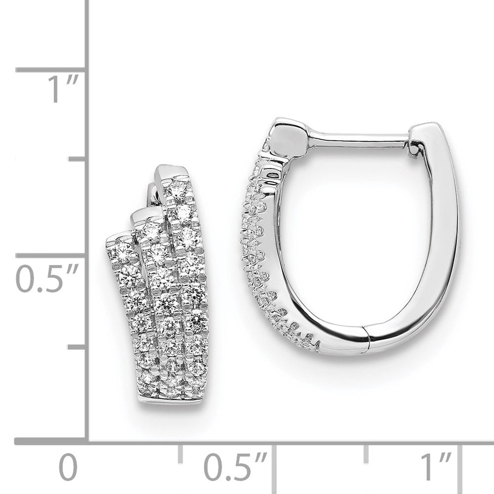 14k White Gold Real Diamond Earrings