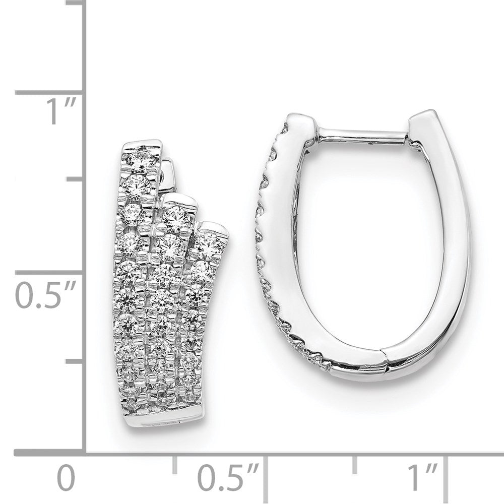 14k White Gold Real Diamond Earrings