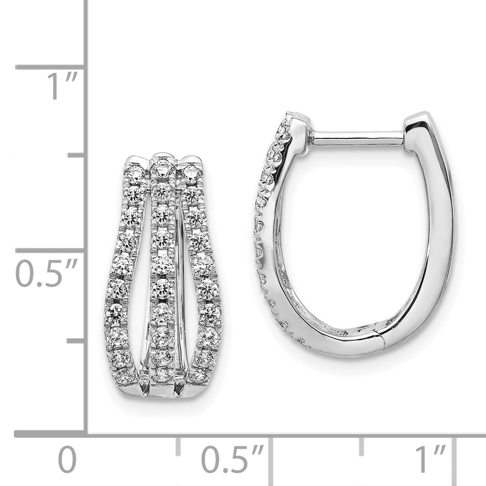 14k White Gold Real Diamond Earrings