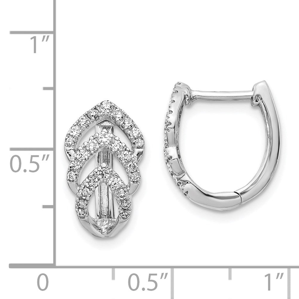 14k White Gold Real Diamond Earrings