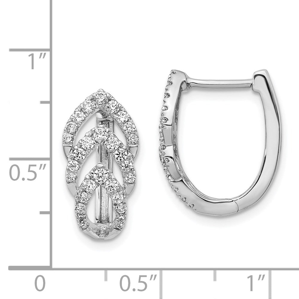 14k White Gold Real Diamond Earrings