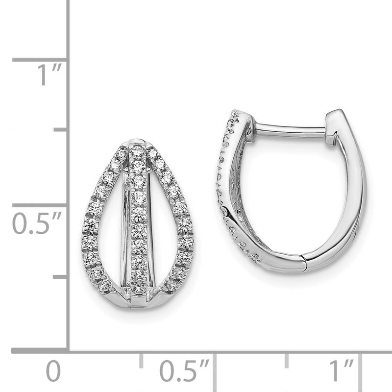 14k White Gold Real Diamond Earrings
